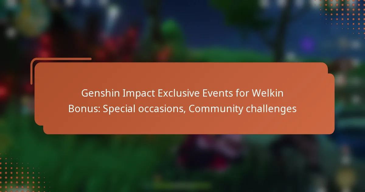 Genshin Impact Exclusive Events for Welkin Bonus: Special occasions, Community challenges