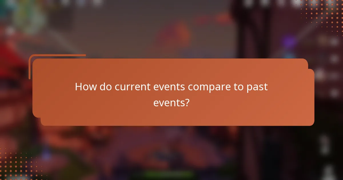 How do current events compare to past events?