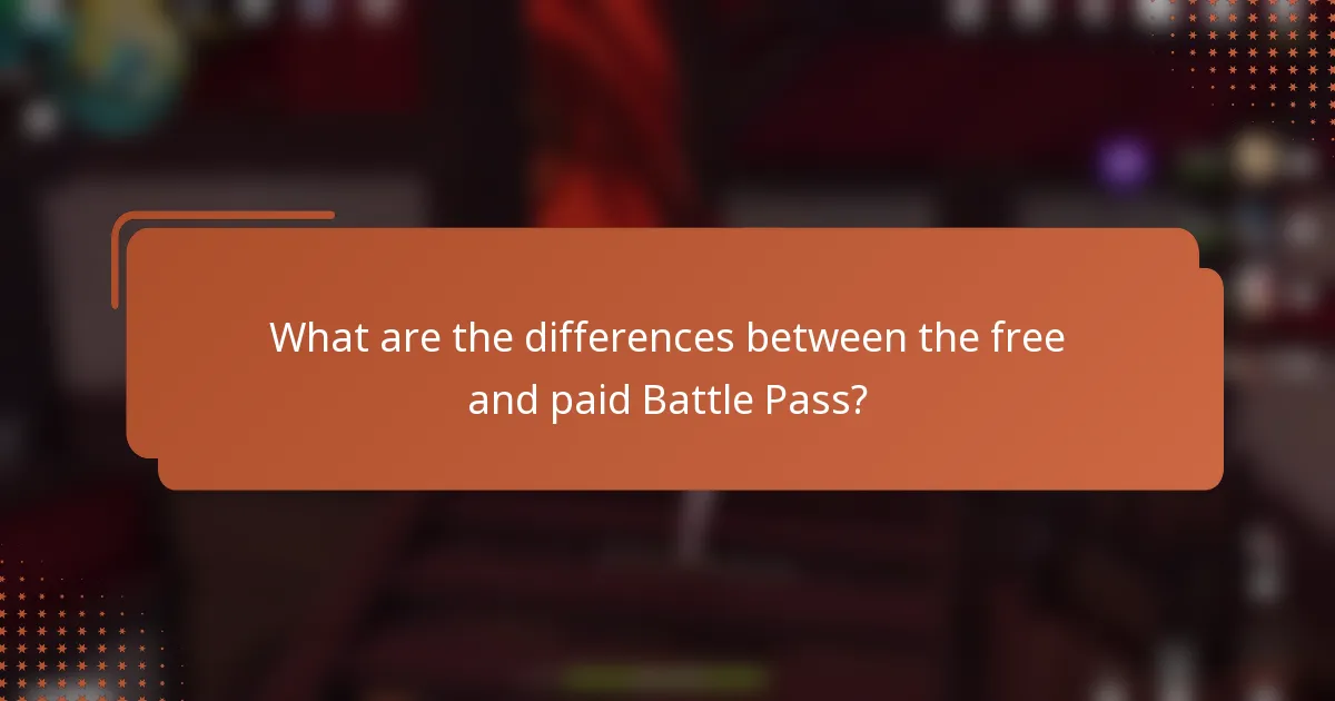 What are the differences between the free and paid Battle Pass?