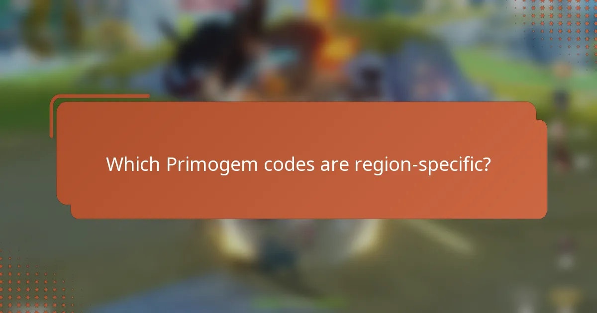 Which Primogem codes are region-specific?